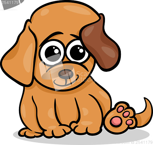 Image of baby dog puppy cartoon illustration