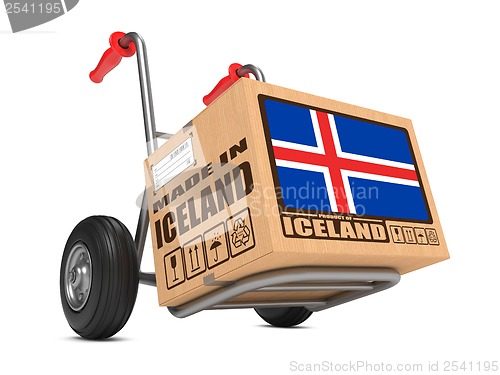 Image of Made in Iceland - Cardboard Box on Hand Truck.