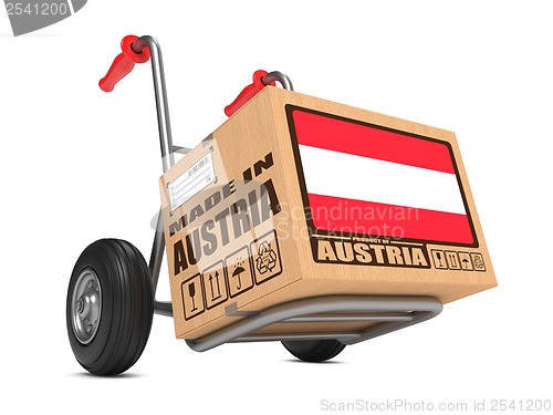 Image of Made in Austria - Cardboard Box on Hand Truck.