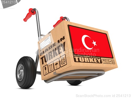 Image of Made in Turkey - Cardboard Box on Hand Truck.