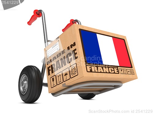 Image of Made in France - Cardboard Box on Hand Truck.