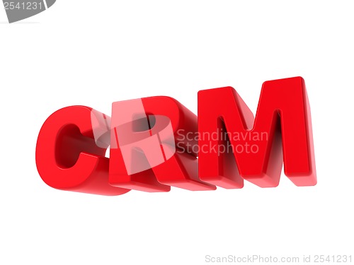 Image of CRM - Red Text Isolated on White.
