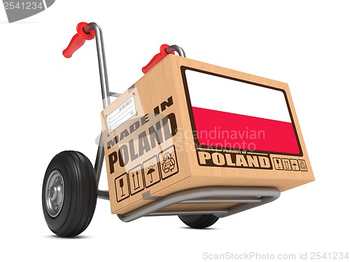 Image of Made in Poland - Cardboard Box on Hand Truck.