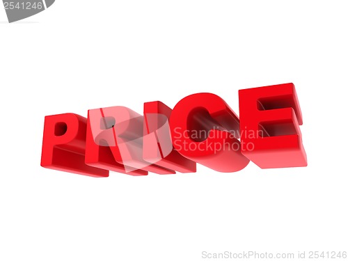 Image of Price - Red Text Isolated on White.