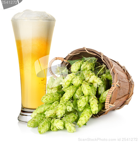 Image of Beer and hop in basket