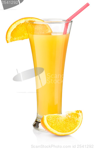 Image of Orange juice in a tall glass