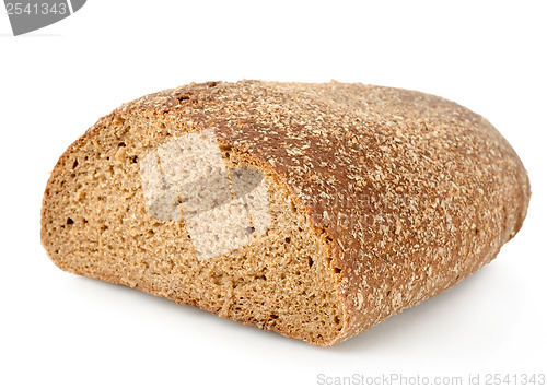 Image of Black rye bread isolated