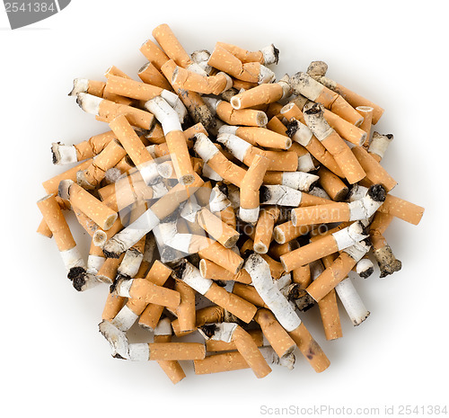 Image of Cigarette butts isolated