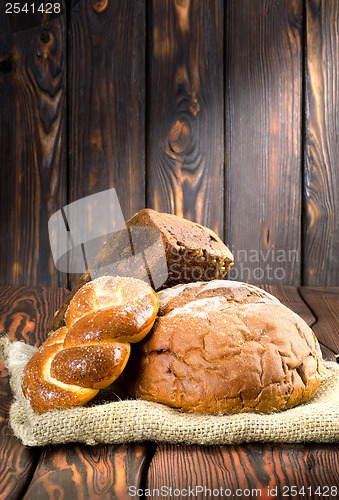 Image of Bread on wooden boards