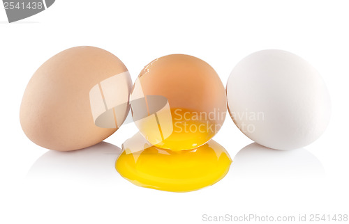 Image of Eggs and yellow yolk