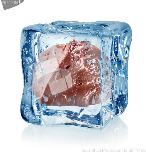 Image of Ice cube and liver