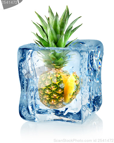 Image of Ice cube and pineapple