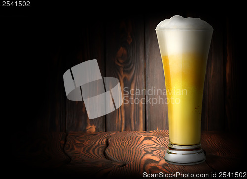 Image of Lager beer on a dark background