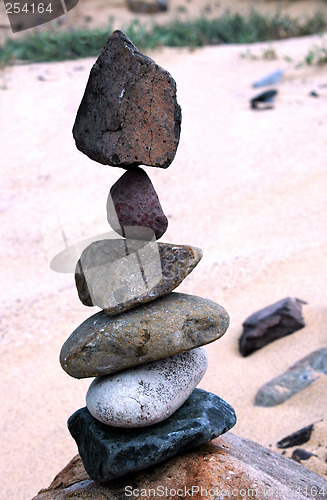 Image of six stones in precarious balance