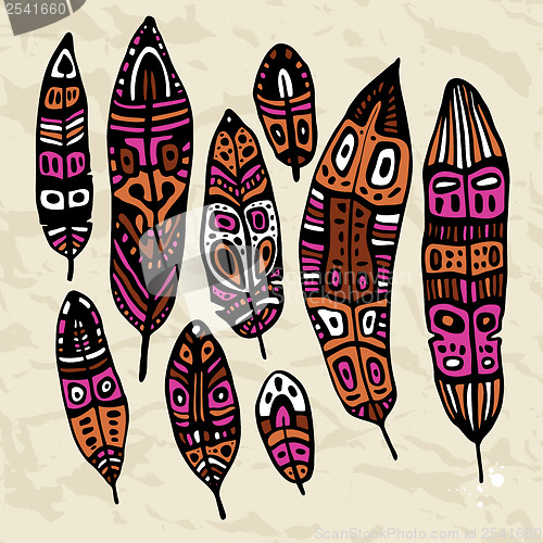 Image of Ethnic Feather Set