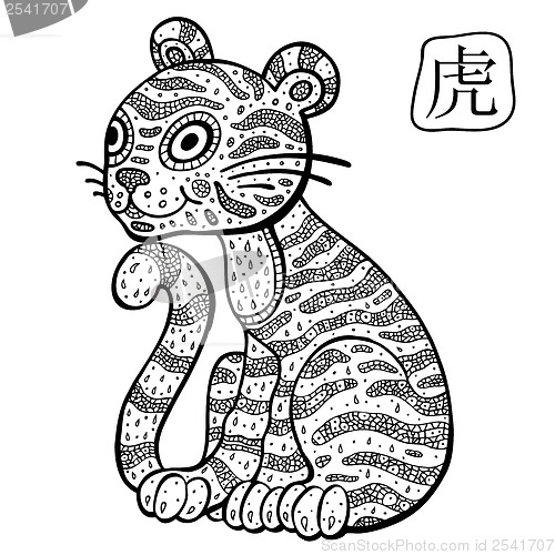 Image of Chinese Zodiac. Animal astrological sign. Tiger.