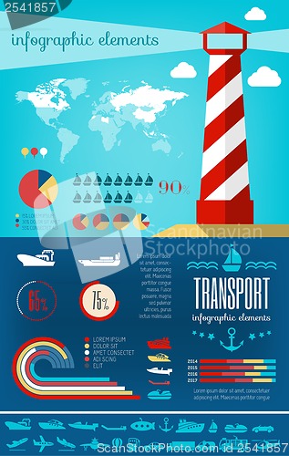 Image of Transportation Infographic Template.