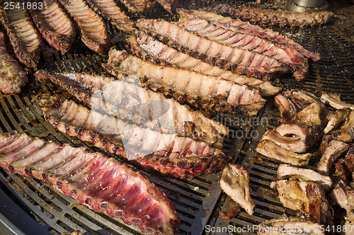 Image of Grilling pork ribs