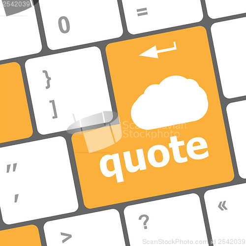 Image of keyboard key for quote - business concept