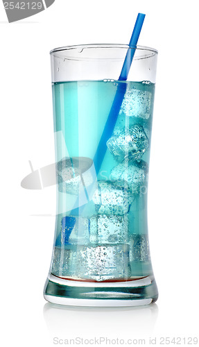 Image of Blue cocktail in big glass