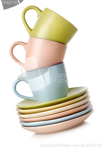 Image of Cups and dishes isolated