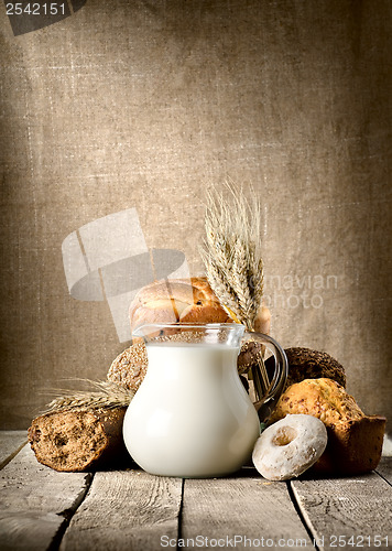 Image of Bread and milk