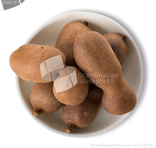 Image of Tamarind in plate isolated