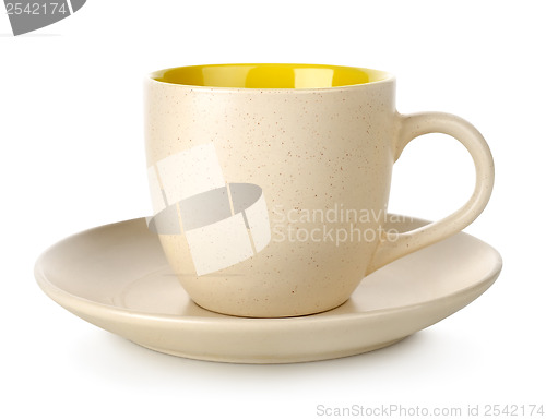 Image of Yellow cup and saucer