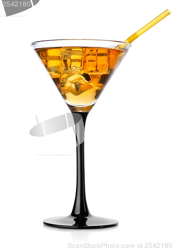 Image of Brown cocktail in a high glass