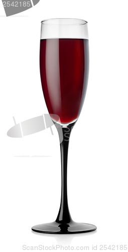 Image of Red wine glass isolated