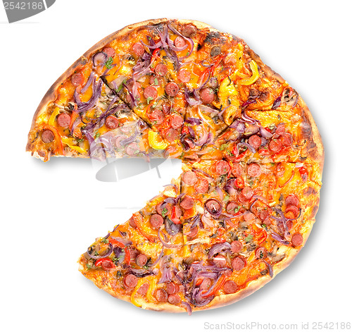 Image of Pepperoni pizza isolated