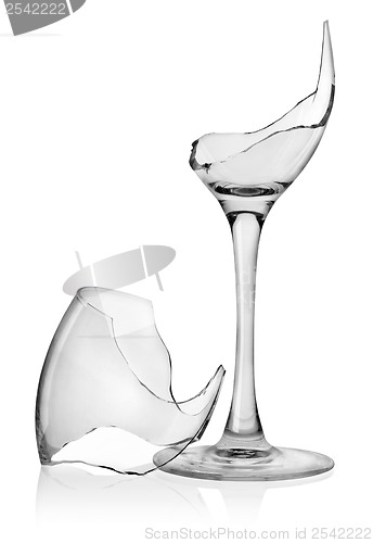 Image of Broken wine glass