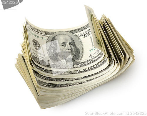 Image of Bundle of dollars isolated