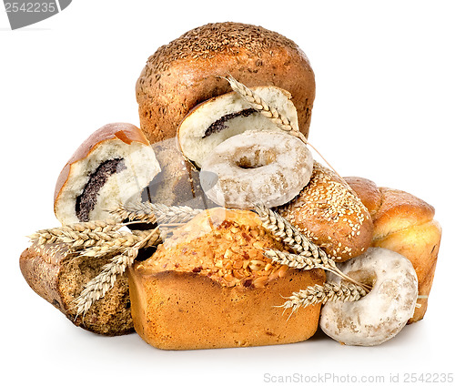 Image of Collection of different breads isolated