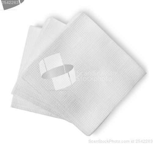 Image of White paper napkins