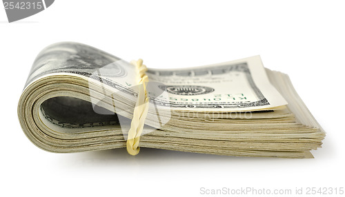 Image of Bundle of money isolated