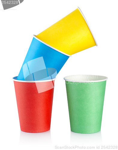 Image of Colorful disposable cups