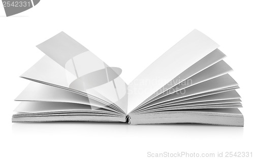 Image of Open book with fanned pages