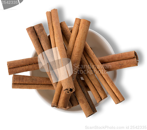Image of Cinnamon in plate isolated