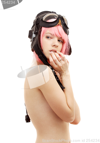 Image of aviator helmet girl