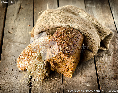 Image of Black bread on a table