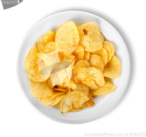 Image of Chips in a plate isolated