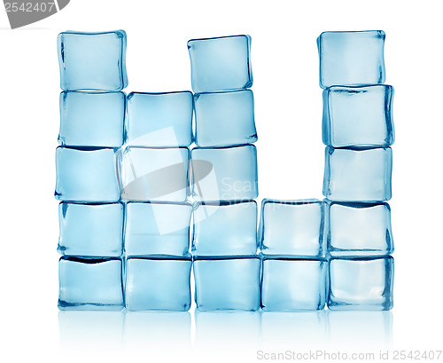 Image of Figures from blue ice cubes