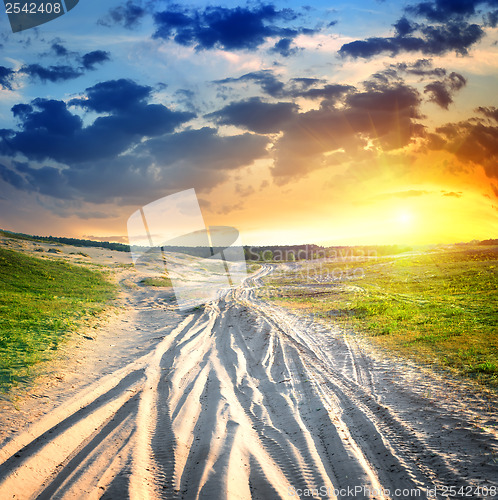 Image of Country road in desert