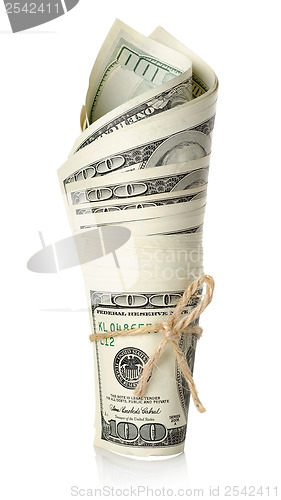 Image of Roll of money isolated