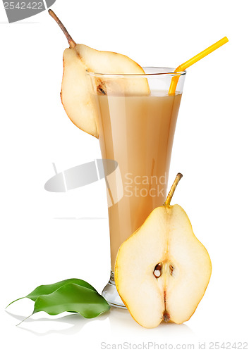 Image of Pear juice isolated