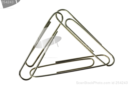 Image of Three paper clips interlinked

