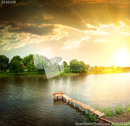 Image of lake in the evening