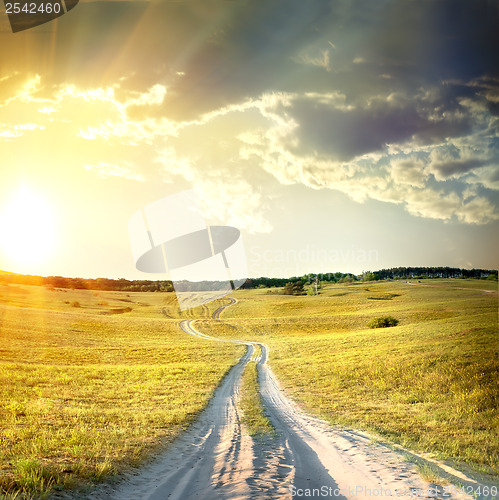 Image of Country road  in autumn