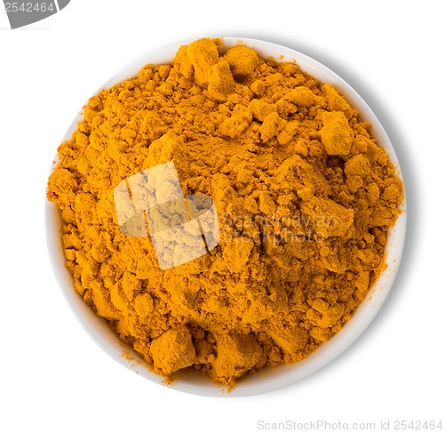 Image of Turmeric powder in plate